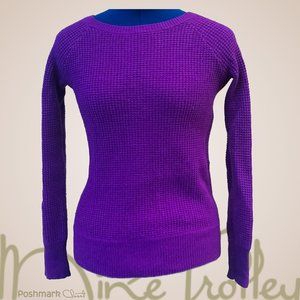 J. Crew Violet Purple Waffle Knit Sweater